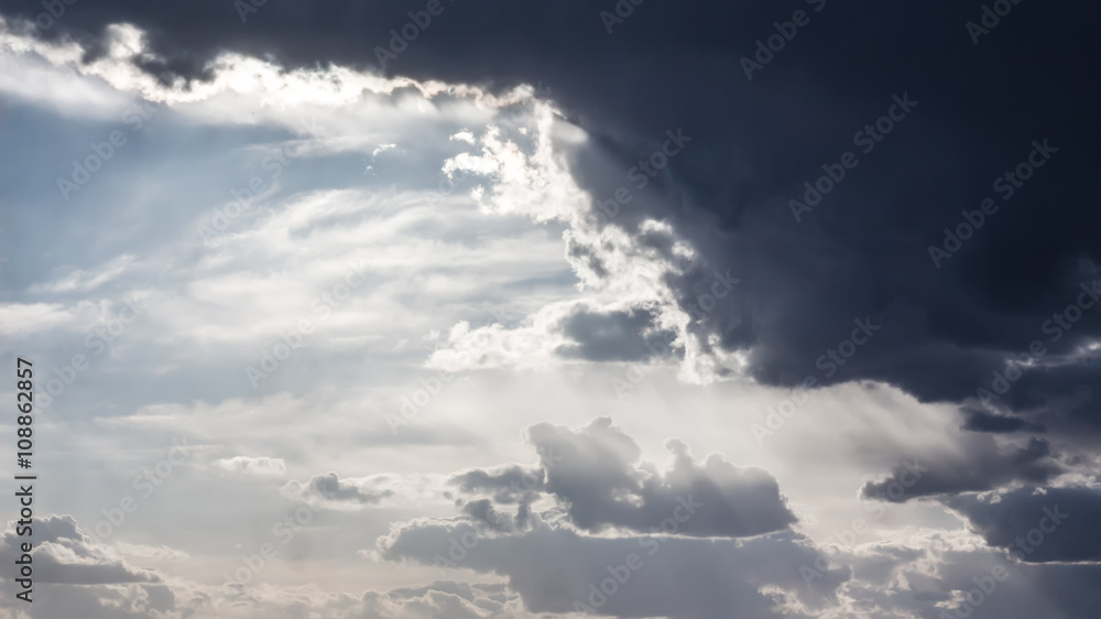 Obraz premium Dark clouds. Sky