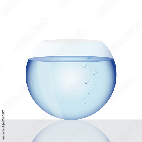 vector image of fish tank, illustration