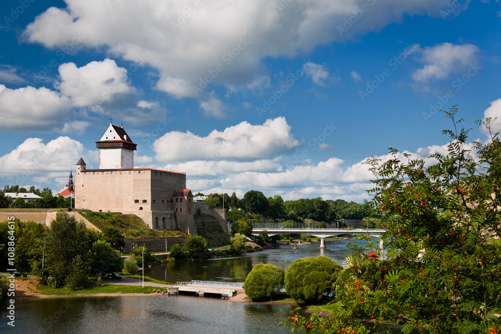 View of river and Narva Castle