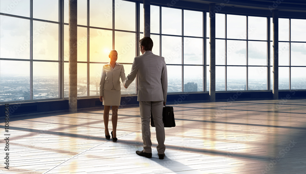 Fototapeta premium Business partners handshake
