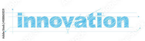 INNOVATION Vector Technical Lettering Icon