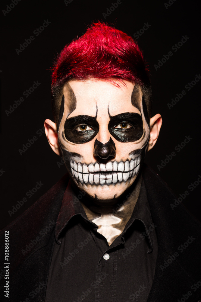 Skull face front portrait. Skull face front portrait.