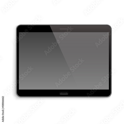 Mockup tablet in realistic style isolated on white background