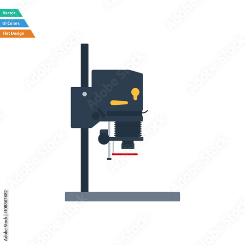 Flat design icon of photo enlarger