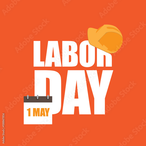 
May first workers labour day flat design