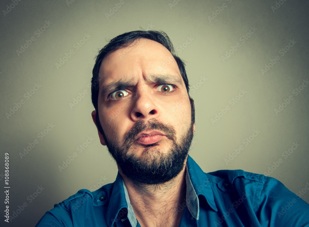 funny bearded man taking selfie shot funny bearded man taking selfie shot