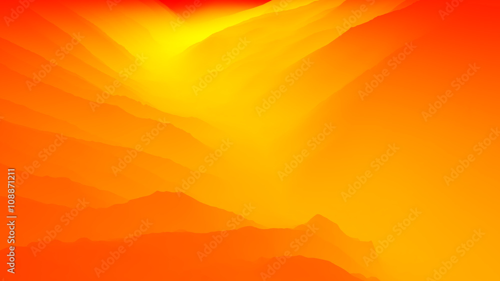Fototapeta premium 3D illustration of scenery mountain range view