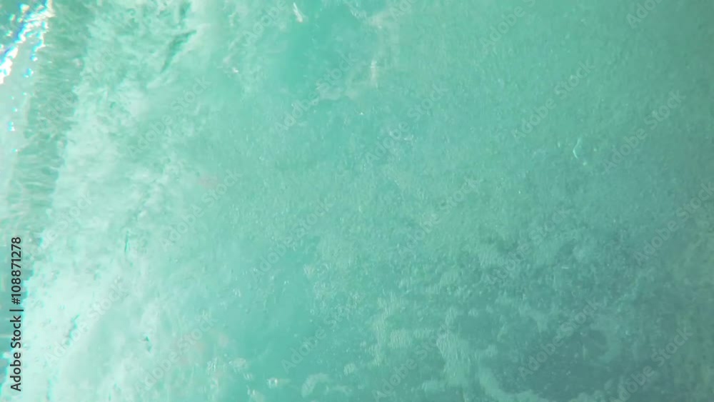 Man swimming in the swimming pool.Slow motion. Underwater view Man swimming in the swimming pool.Slow motion. Underwater view