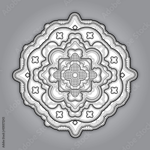 hand created vector mandala ornamental decoration element
