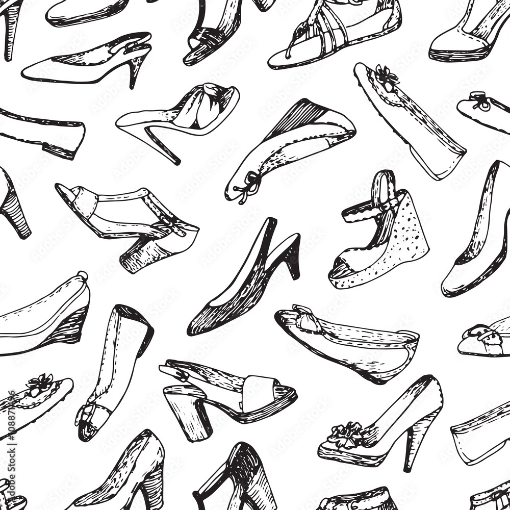 Shoes seamless pattern Shoes seamless pattern