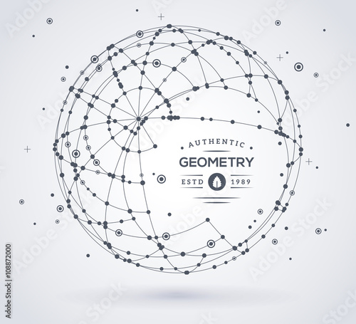 Wireframe mesh broken spherical element