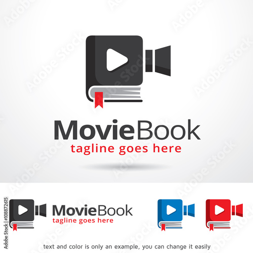 Movie Book Logo Template Design Vector