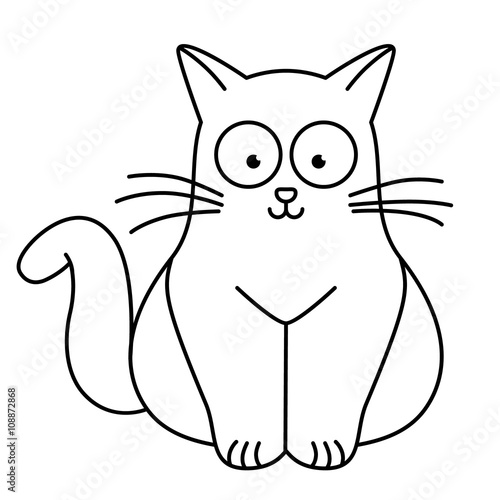 simple illustration of cat
