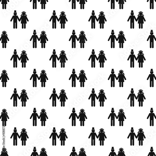 Girl and boy pattern seamless