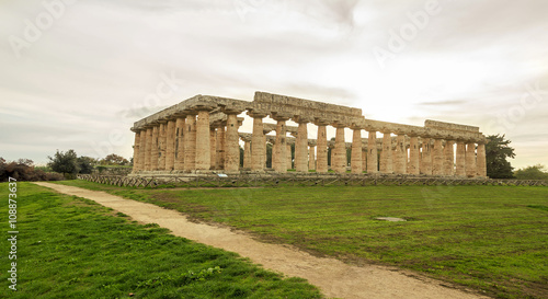 Greek Temples of Paestum - UNESCO World Heritage Site, with some of the most well-preserved ancient Greek temples in the world. It's about three temples of Hera, Poseidon and Ceres in Paestum ,Italy.