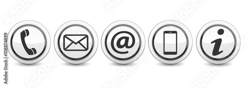 Kontakt Symbole Icons Buttons