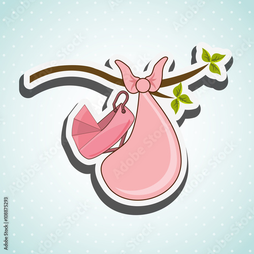 baby shower icon design 