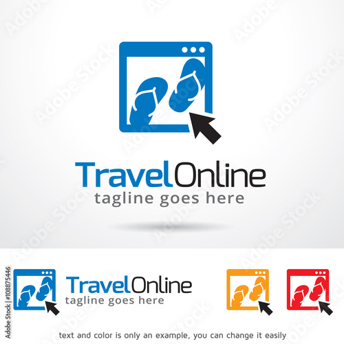 Travel Online Logo Template Design Vector