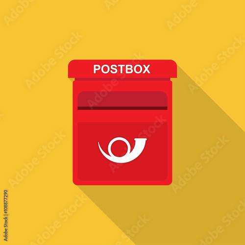 Fototapeta postbox Flat design.