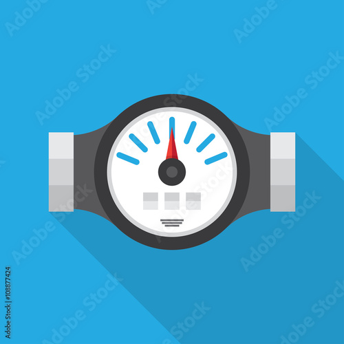 Water Meter Flat Icon
