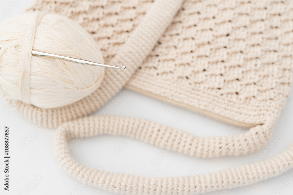 Fototapeta premium Crochet knitting yarn