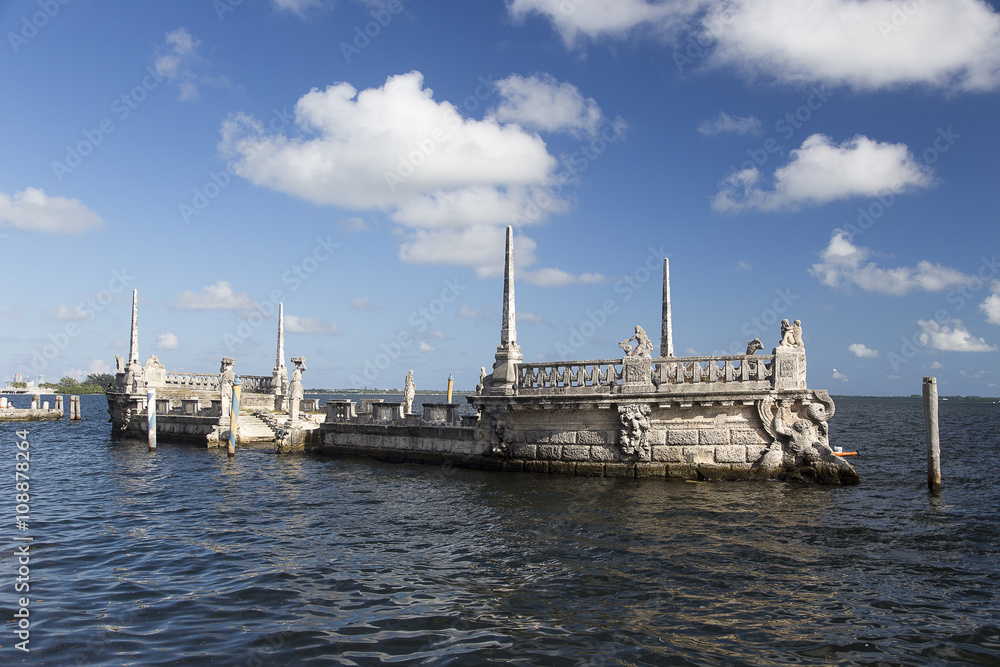 Stone barge at the Vizcaya Museum and Gardens