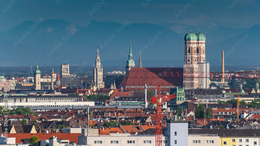 Munich city skyline; Germany