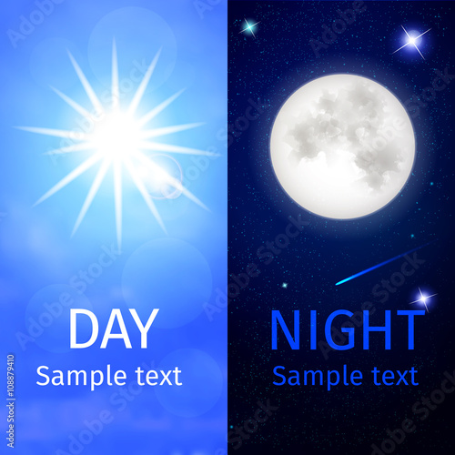 Day and night illustration
