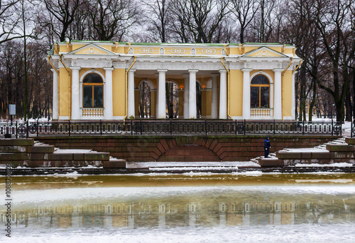 Pavilion Rossi in the Mihajlovsky garden. Saint Petersburg. Russia.