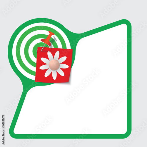 Abstract frame with paper and flower