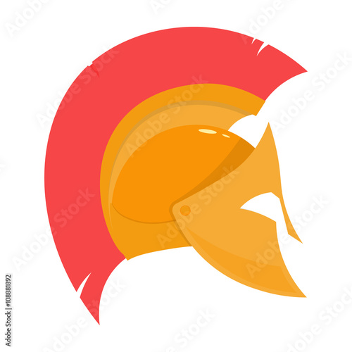 Spartan helmet lvector illustration isolated on a white background