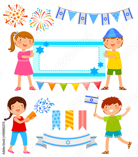 set of cartoons for Israel’s Independence Day