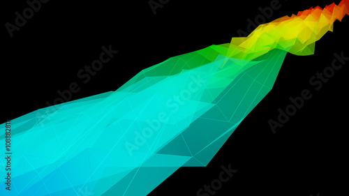 3D illustration of surface dimentional graph photo