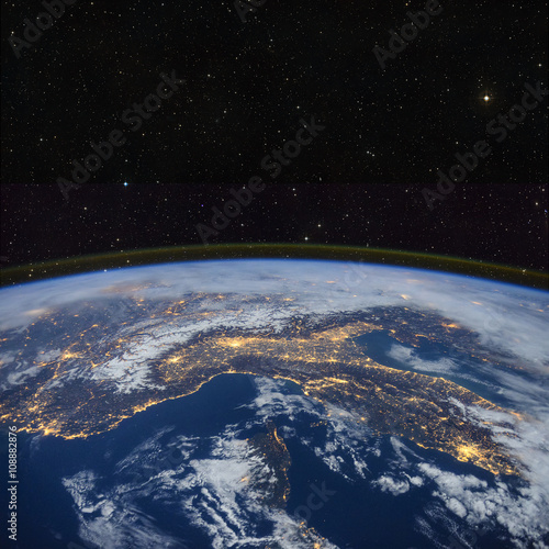 Fototapeta Naklejka Na Ścianę i Meble -  Planet Earth from space. Elements of this image furnished by NASA