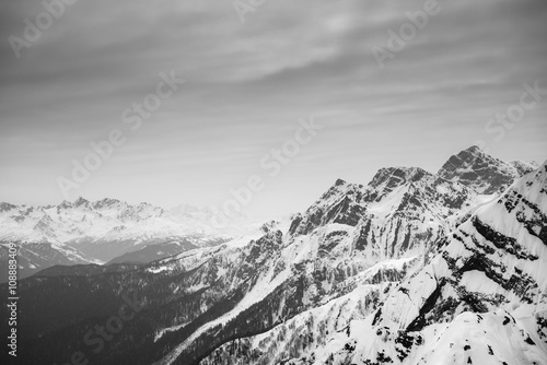mountains in Black and White