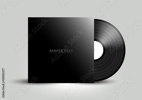 Vinyl cover on white wall background, Vector
