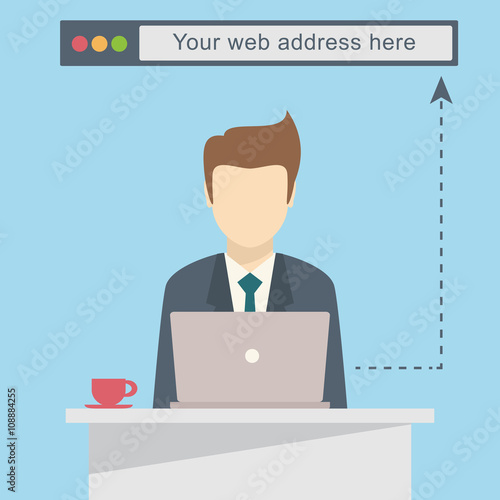 Businessman with laptop