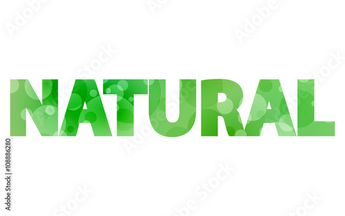 green text decorative NATURAL
