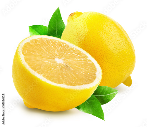 lemons isolated on the white background