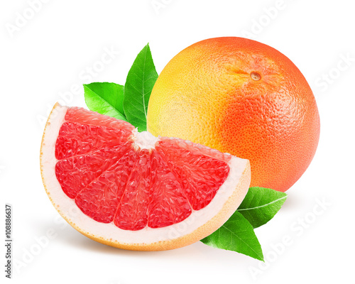 grapefruits isolated on the white background