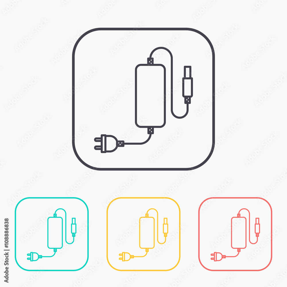Icon of Phone Charger, vector illustration Icon of Phone Charger, vector illustration