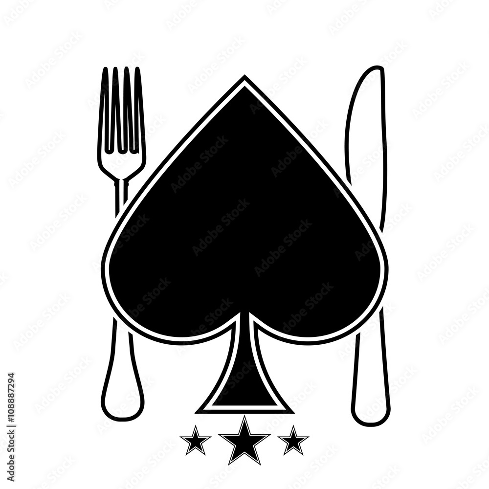 Fototapeta premium Logo for poker and casino