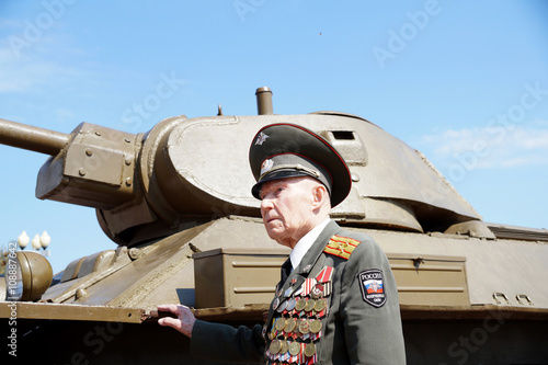 Veteran of the Battle of Stalingrad colonel Vladimir Turov