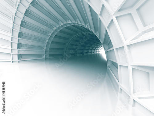 Abstract Architecture Tunnel With Light Background