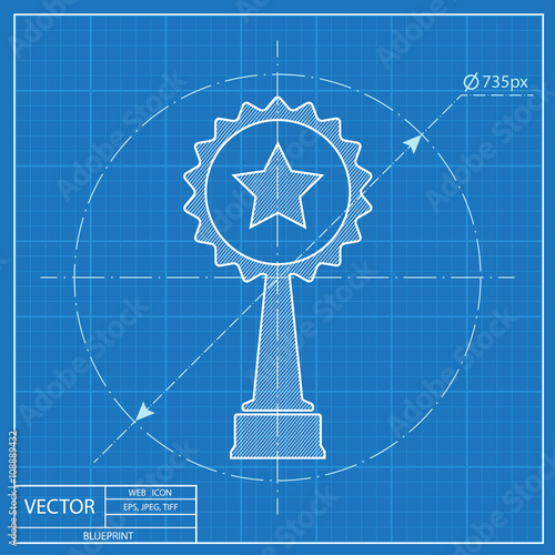 White trophy and awards icon