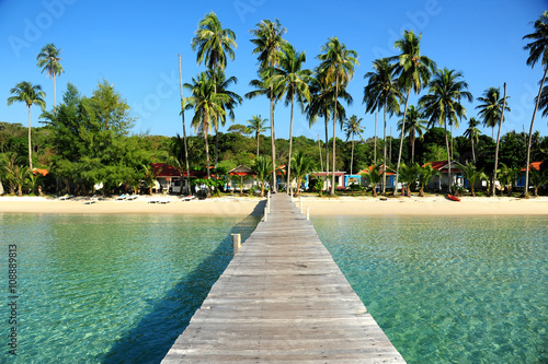 Wooden Bridge In The Sea