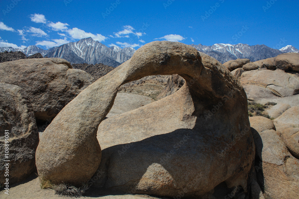 Mobius Arch with Mt. Whitney in the back 