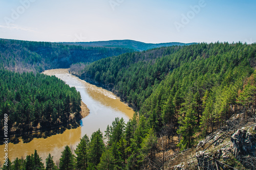 Mountain river bend . Rissia, southen Ural photo