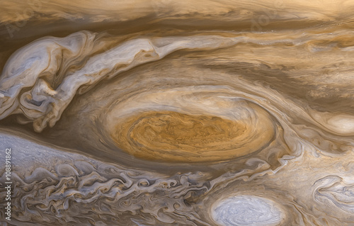 Fotografie, Tablou Jupiter surface. Elements of this image furnished by NASA