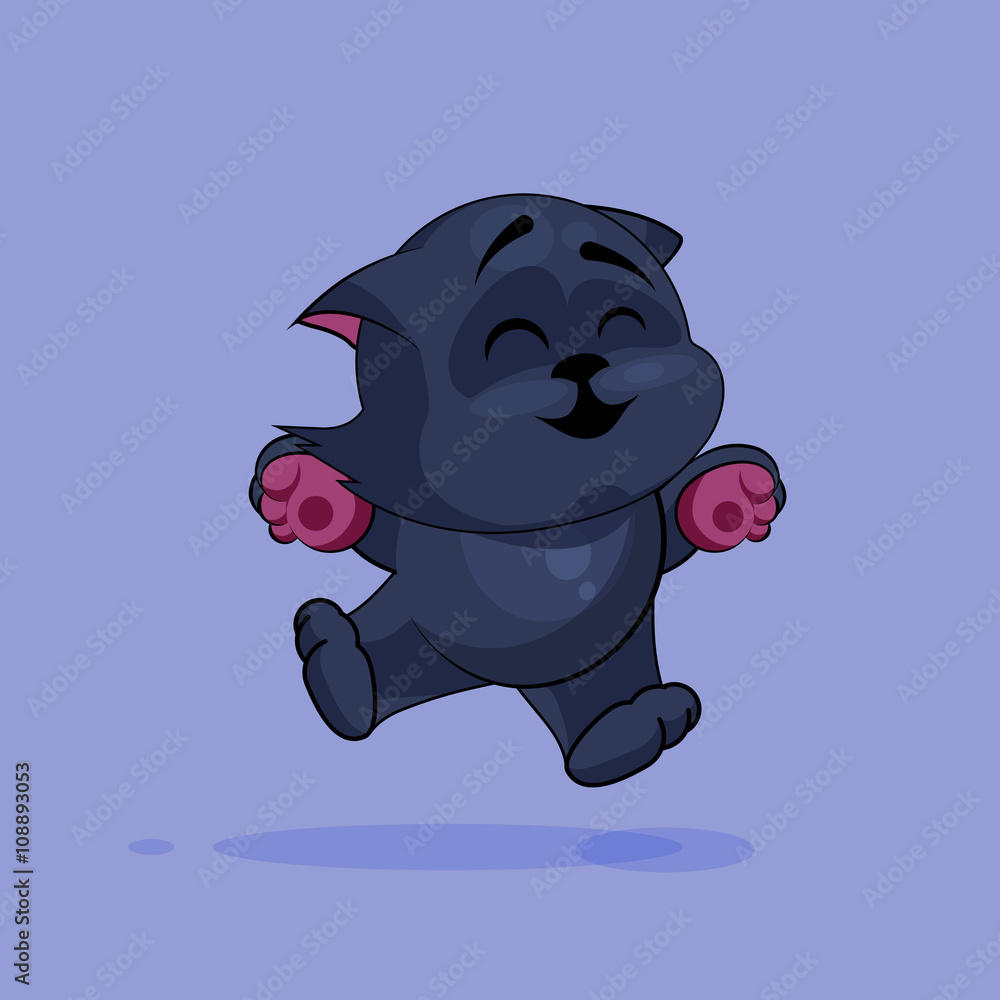 Black cat rejoices Black cat rejoices